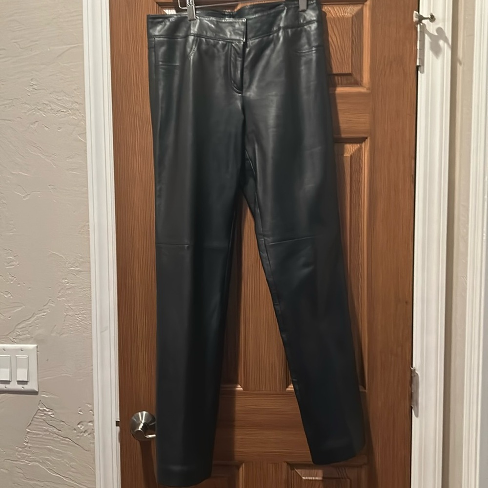 Cache Genuine Leather Pants Black NWOT